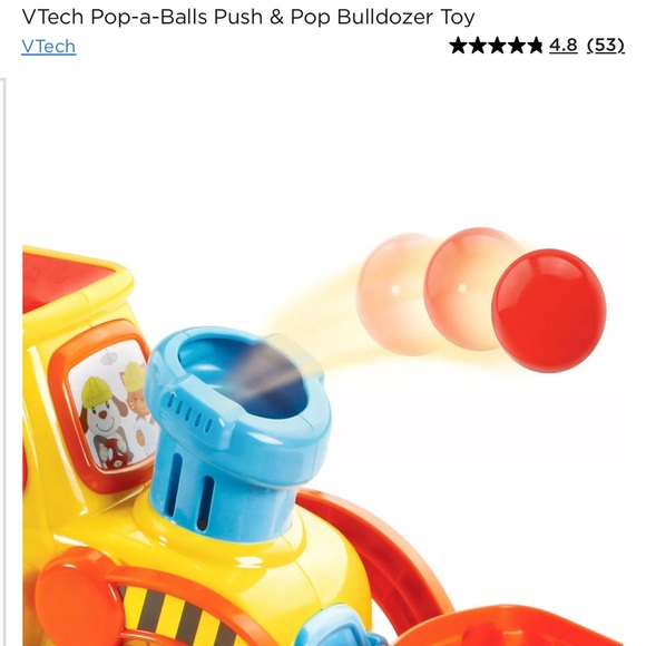 Vtech pop a ball push and pop bulldozer NIB - Picture 7 of 7